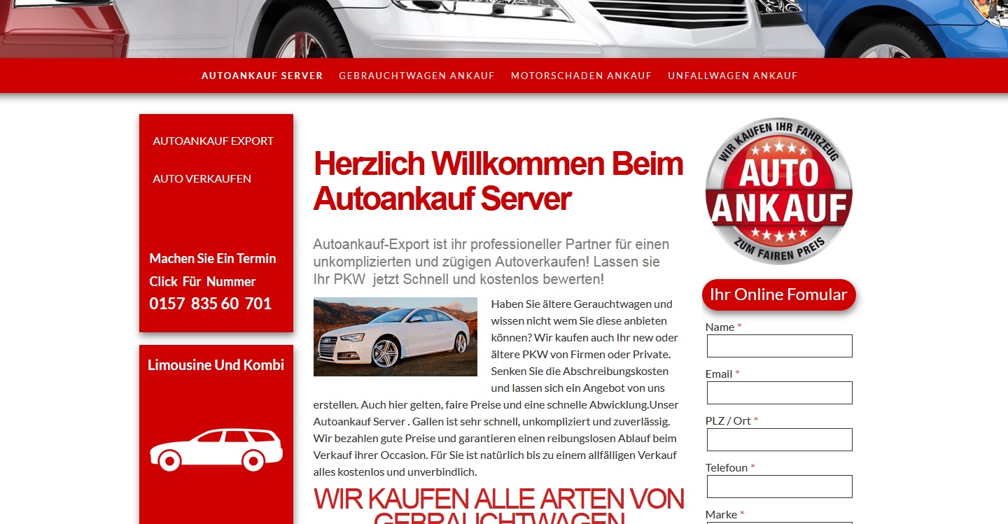 autoankauf server - Extra Service bei Autoankauf-Exports