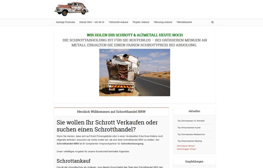 schrott abhol service bild - Schrotthändler Duisburg | SchrottAnkauf: Sofort Bargeld für Ihr Schrott !!!