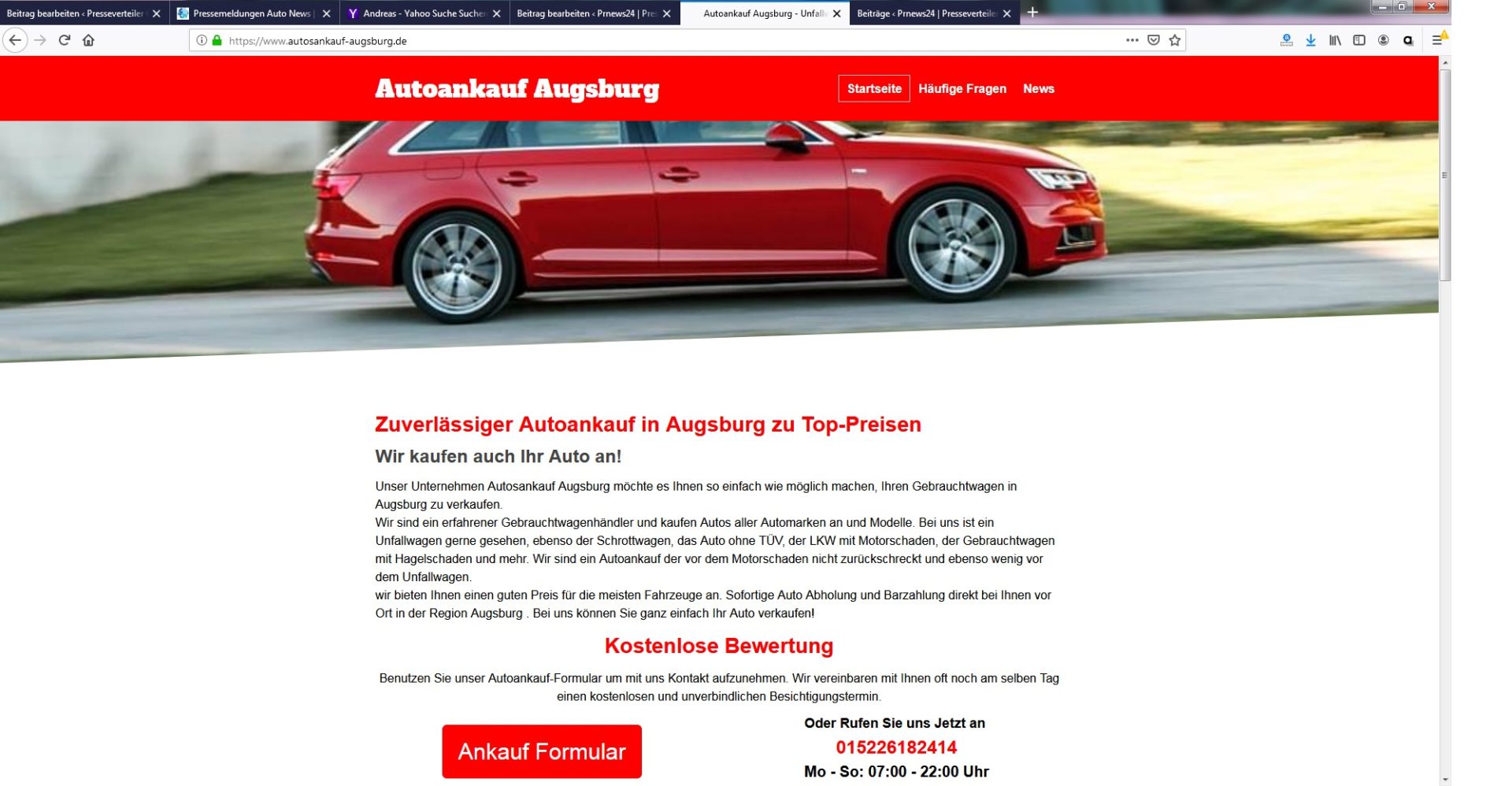 Autoankauf in Augsburg