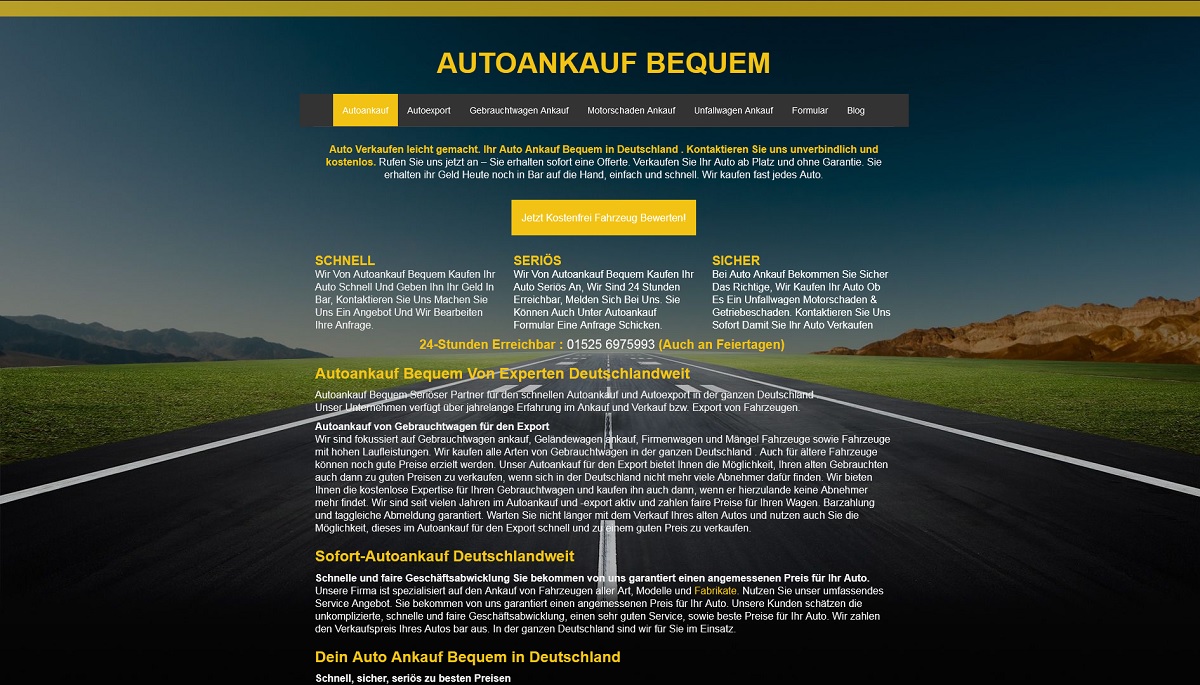 autoankauf bequem screenshot - Auto News &#124; Autoankauf Heidelberg &#124; Auto verkaufen in Heidelberg