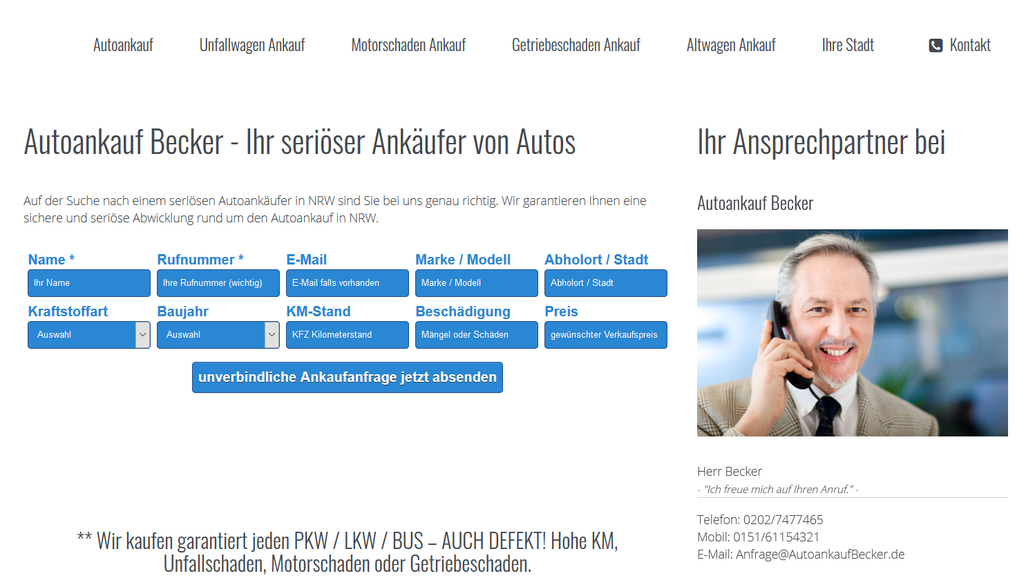 Autoankauf Bochum - Auto mit Motorschaden / Getriebeschaden verkaufen?