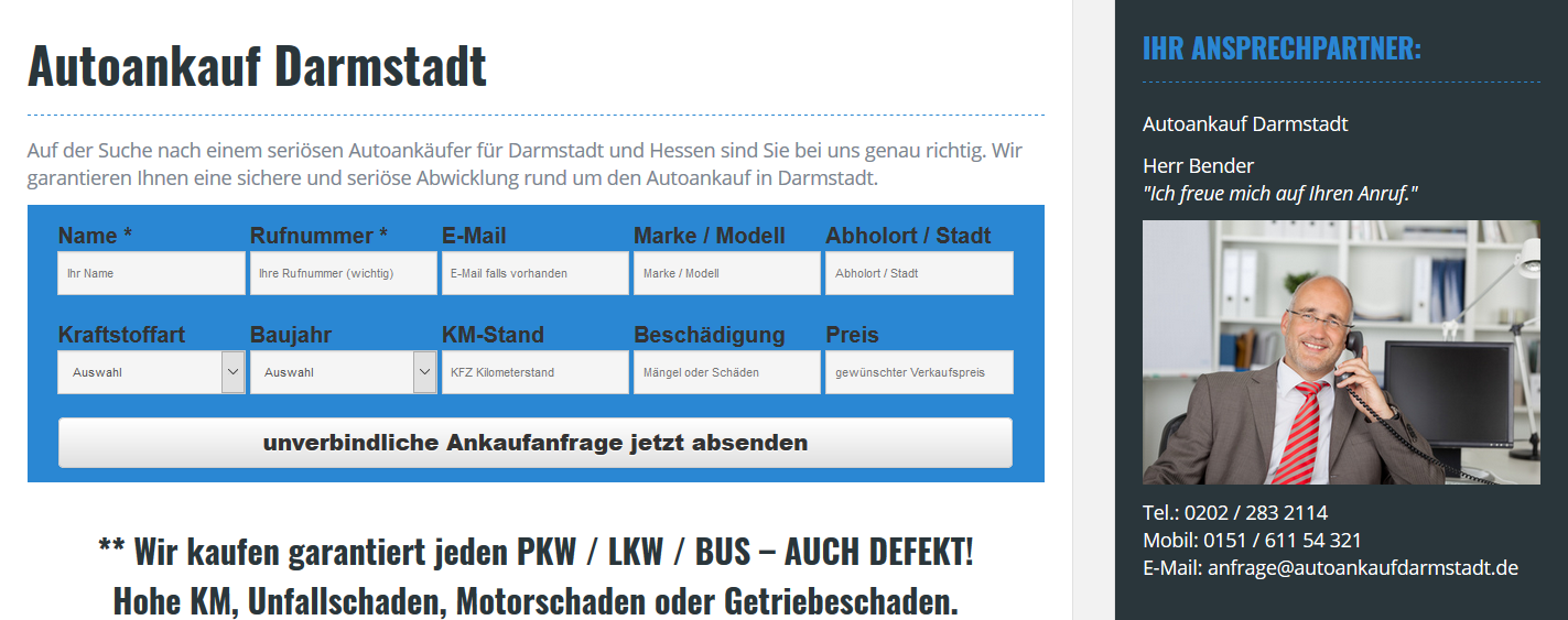 Autoankauf Darmstadt - Autoankauf Darmstadt: Auto sicher in Darmstadt verkaufen