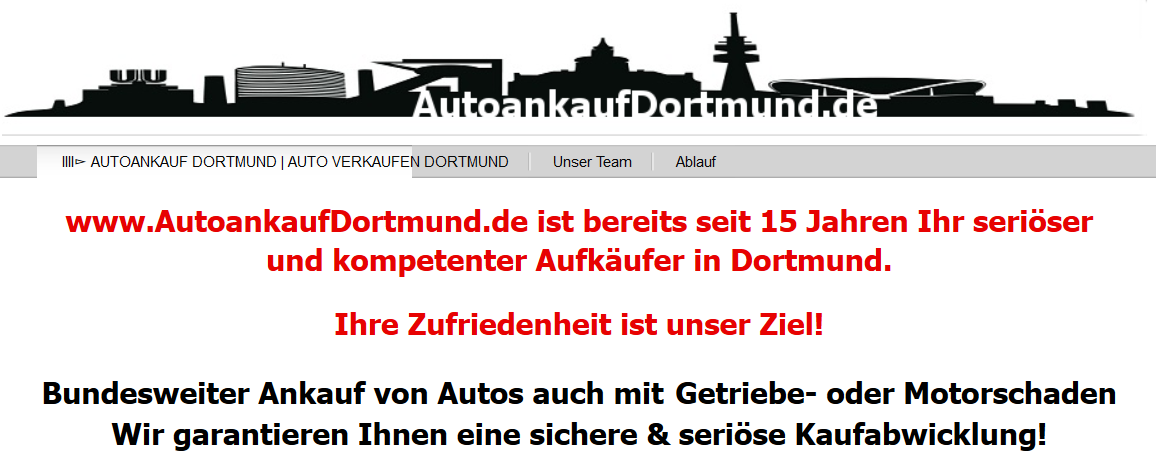 Autoankauf Dortmund - Auto verkaufen in Dortmund: Fair und unkompliziert!