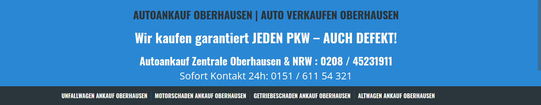 Autoankauf Oberhausen - Autoankauf Oberhausen – Wir kaufen Ihr Auto unkompliziert an!