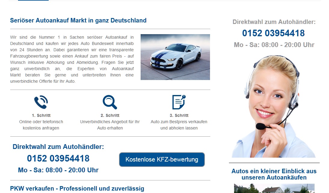 Autoankaufmarkt - Autoankauf: Auto verkaufen Abholung Europaweit