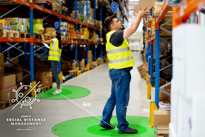 COVID-19 Mitarbeiterschutz über den Digital Twin: INTRANAV Social Distance Management