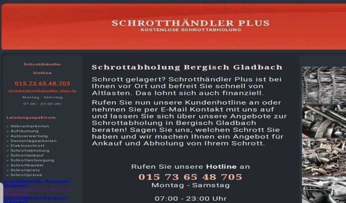 Schrottabholung Bergisch Gladbach