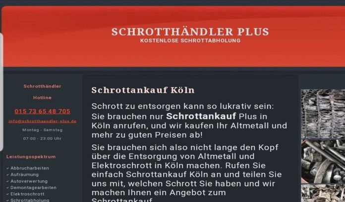 Wir kaufen Altmetall und Schrott von Ihrem Standort in Köln