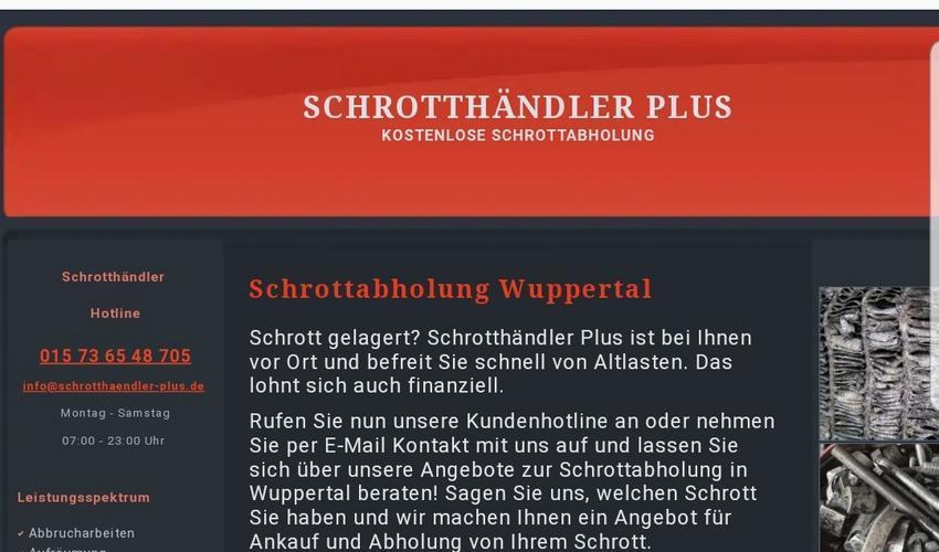 Schrotth%C3%A4ndler Wuppertal - Kostenlos Schrottabholung, Metallschrott und Altmetall in Wuppertal