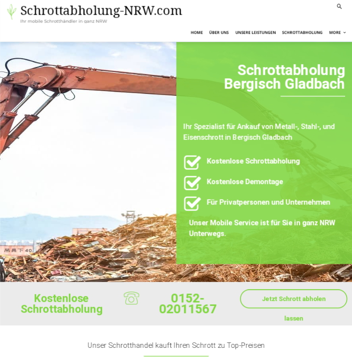 Mit dem Schrottabholung Bergisch Gladbach ist es einfach, Metallschrott loszuwerden