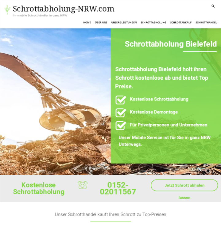 Schrottabholung Bielefeld bietet kostenlose Abholung von Schrott