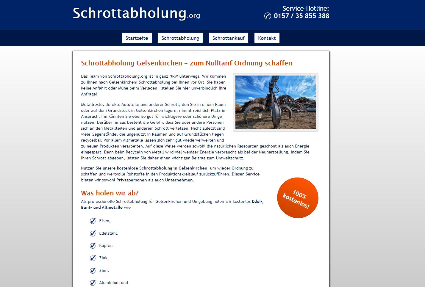 Schrottabholung Gelsenkirchen – ein Team für optimale Lösungen