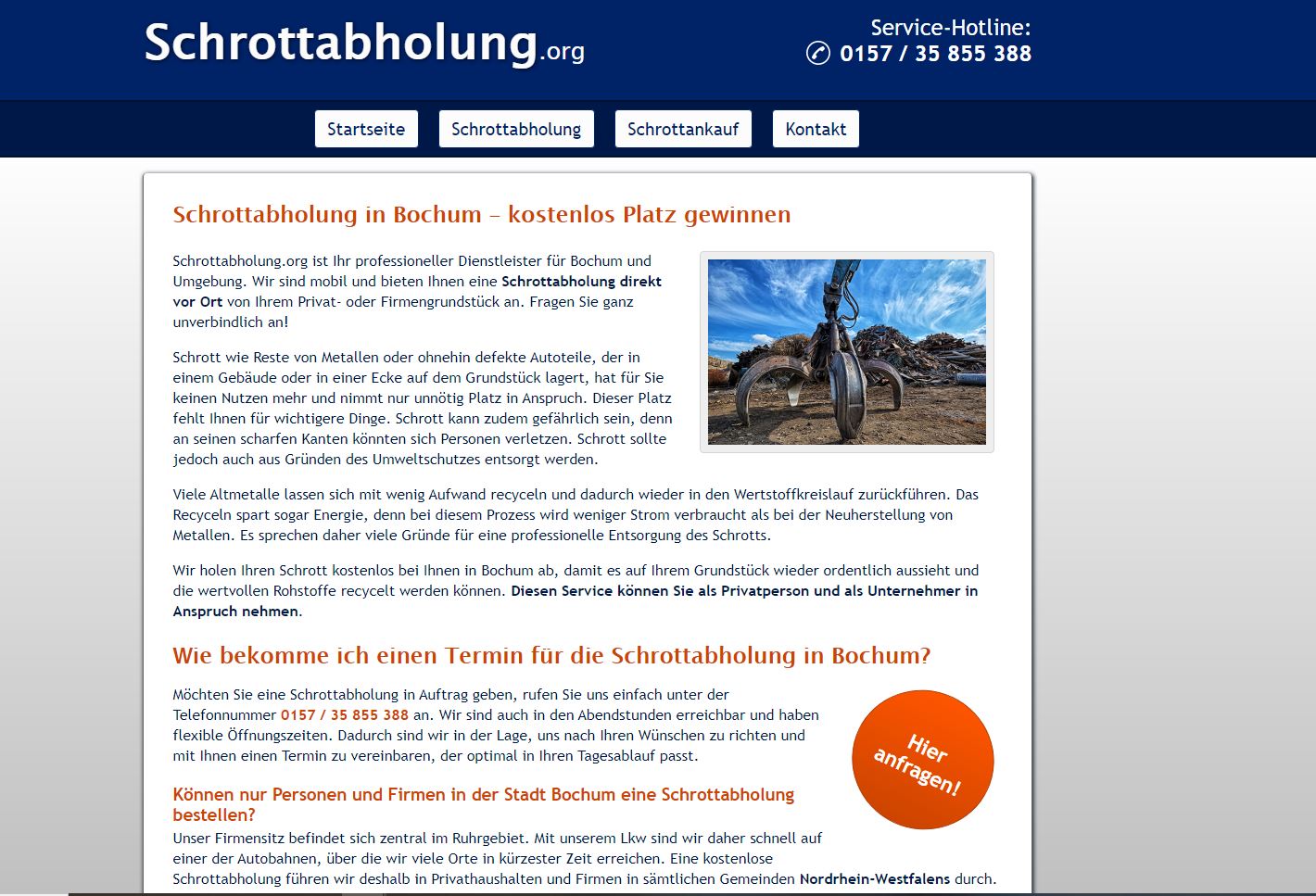 Schrottabholung Bochum