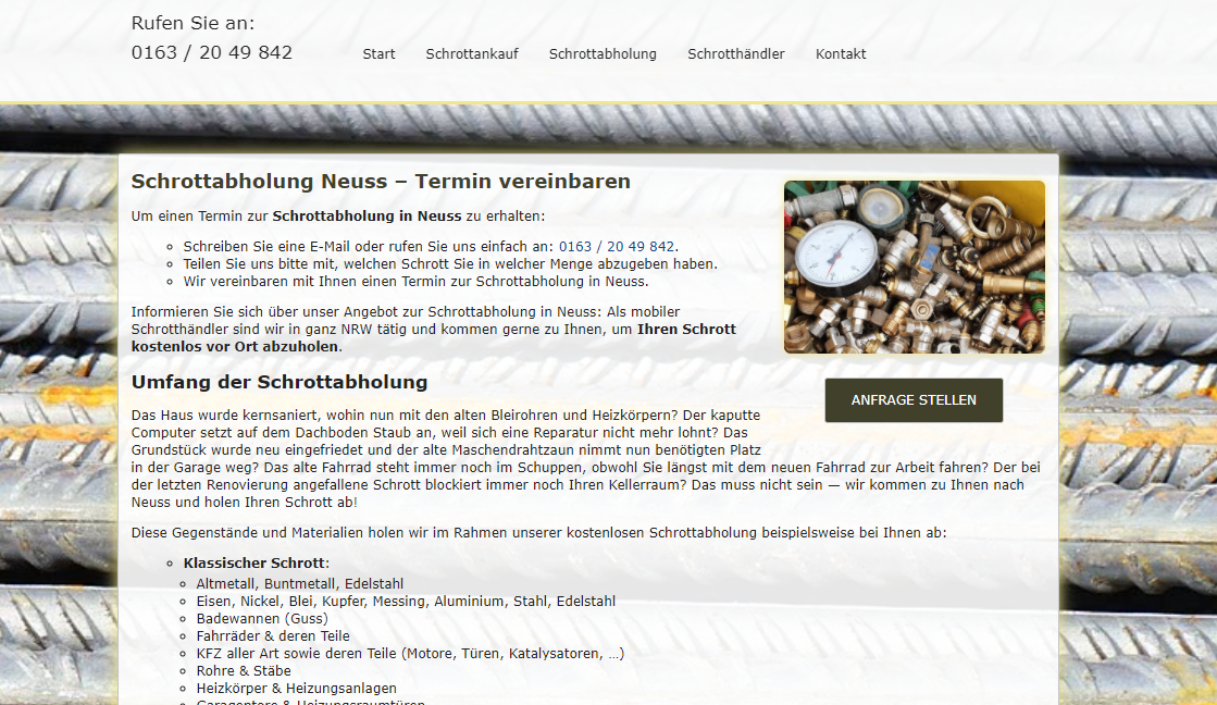 schrottabholung 8a480f59 - Schrottabholung In Neuss Den Schrott An Recycling-Anlagen Verkauft