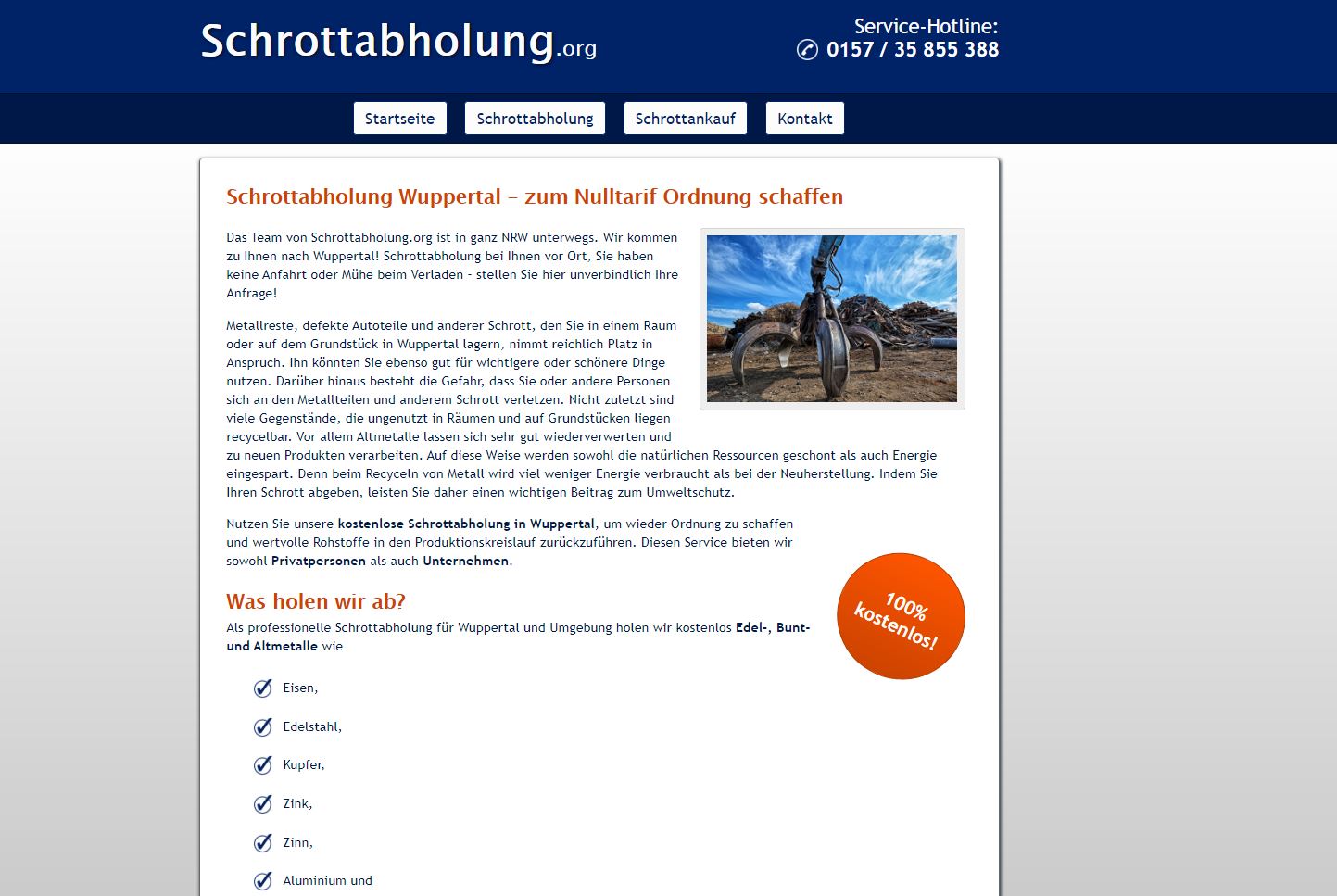 Schrottabholung Wuppertal