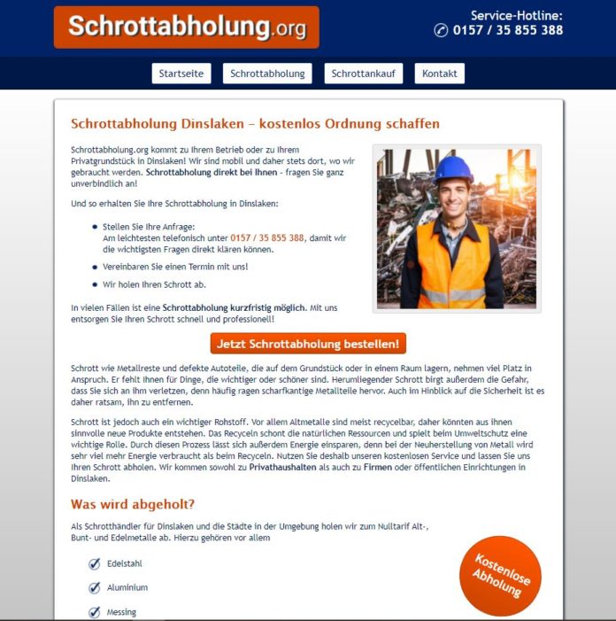Schrottabholung in Dinslaken