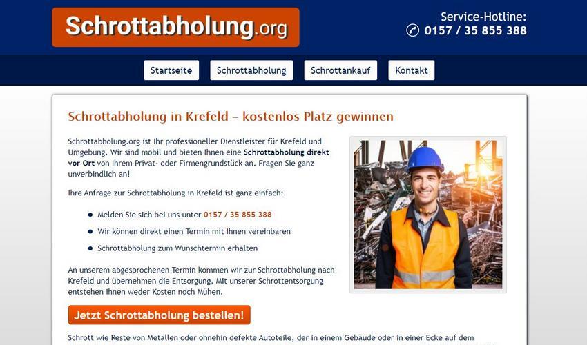 Schrottabholung Krefeld ist der Experte