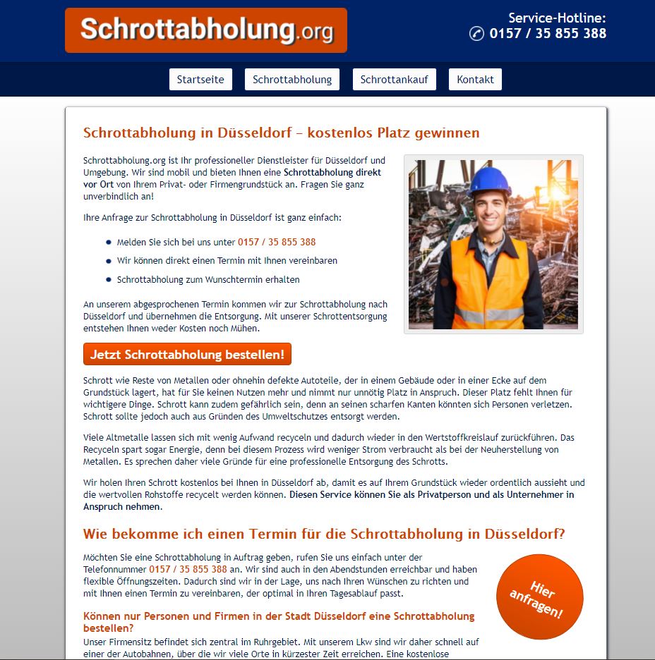 Schrottabholung Düsseldorf