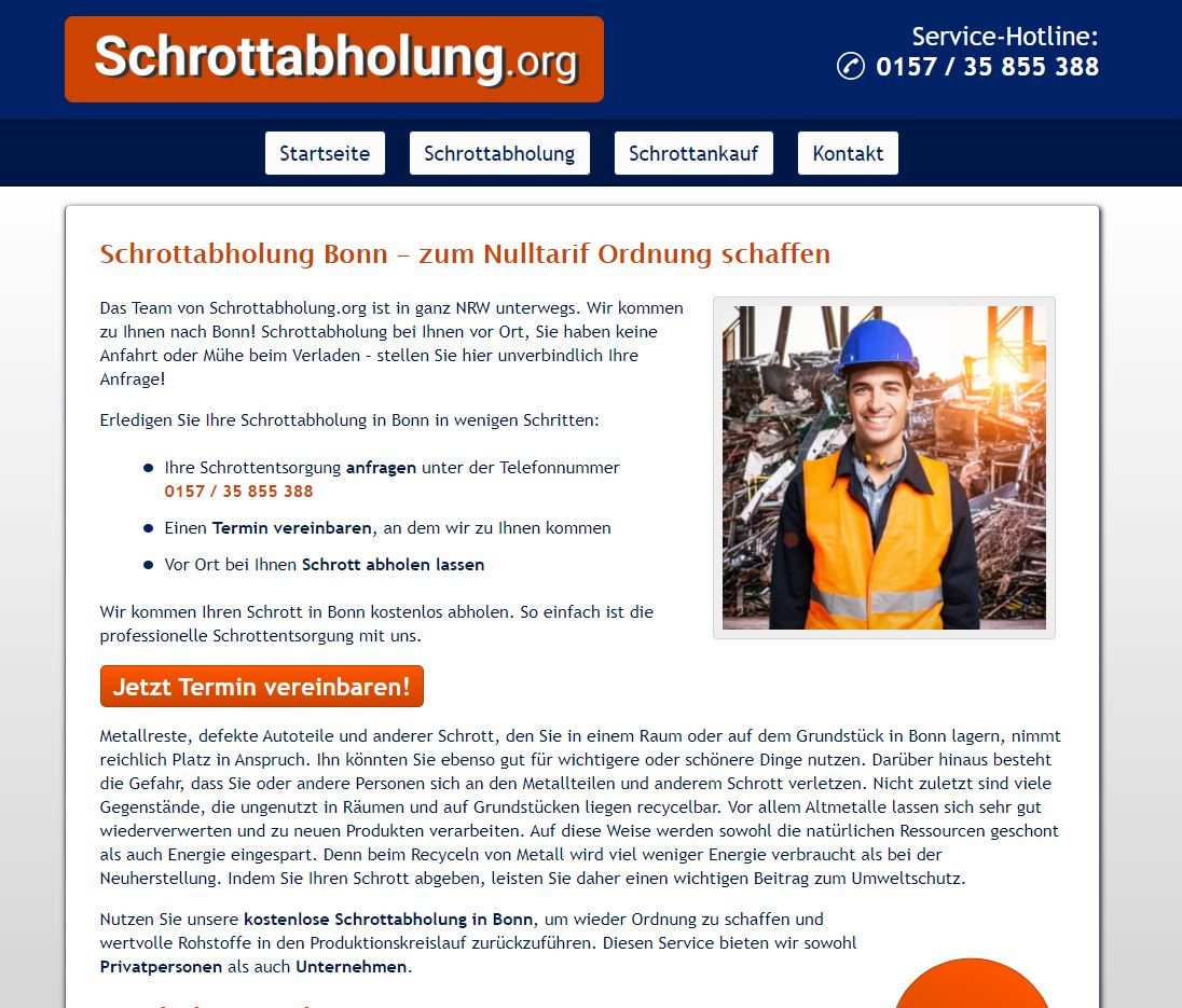 Partner rund um das Thema Schrottankauf und Schrottabholung Bonn