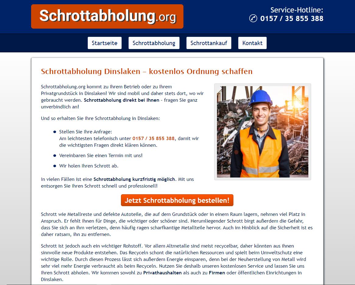 Die Schrottabholung Dinslaken