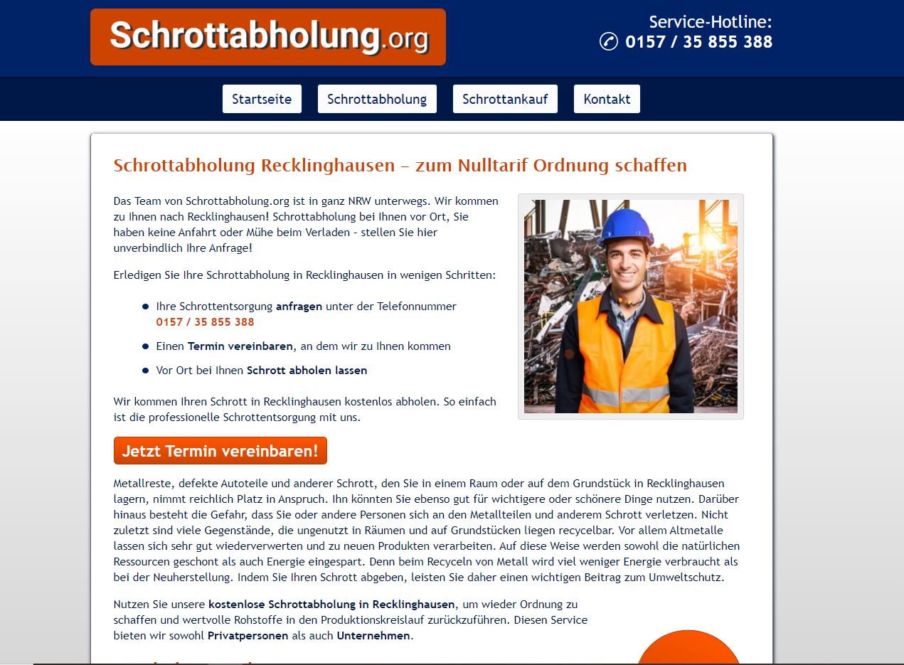 Schrottabholung Recklinghausen