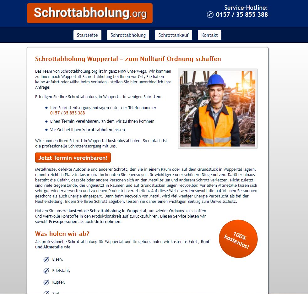 Schrottabholung Wuppertal