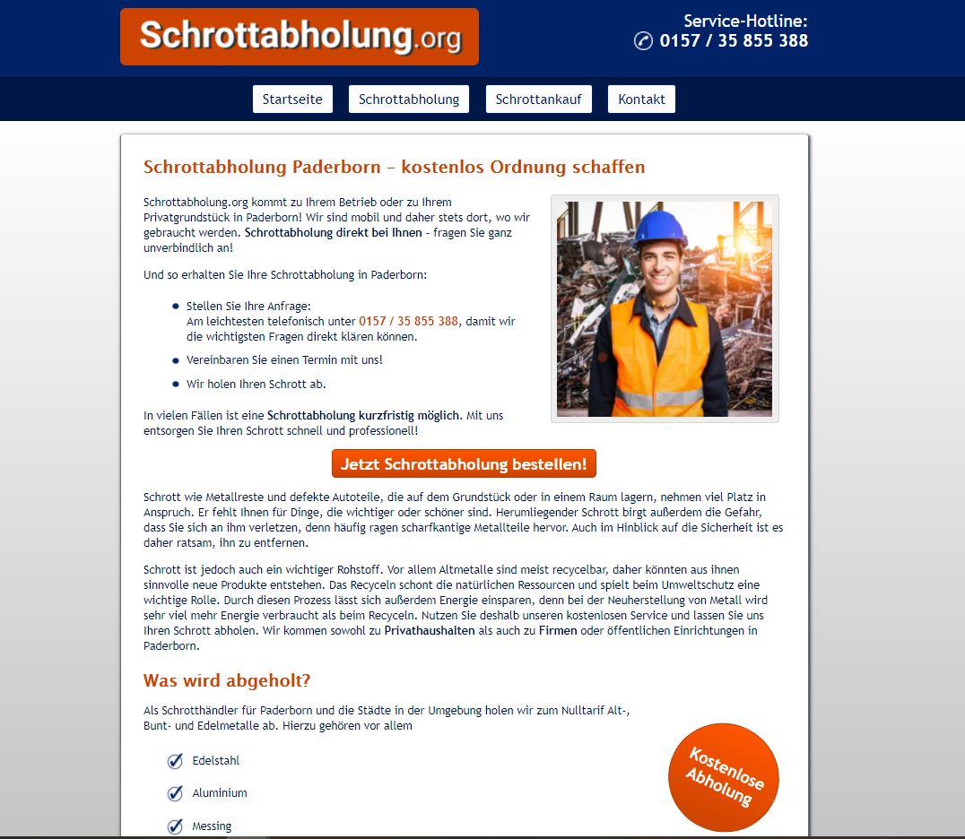 Schrottabholung Paderborn