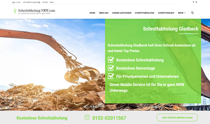 Altmetall und Schrottabholung in Gladbeck - Schrottabholung-NRW.com