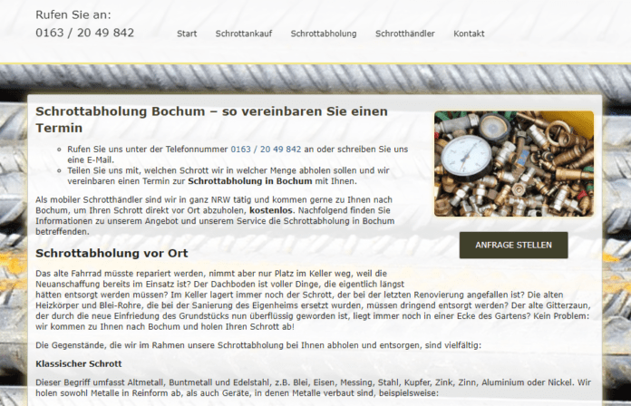 Schrottabholung Bochum