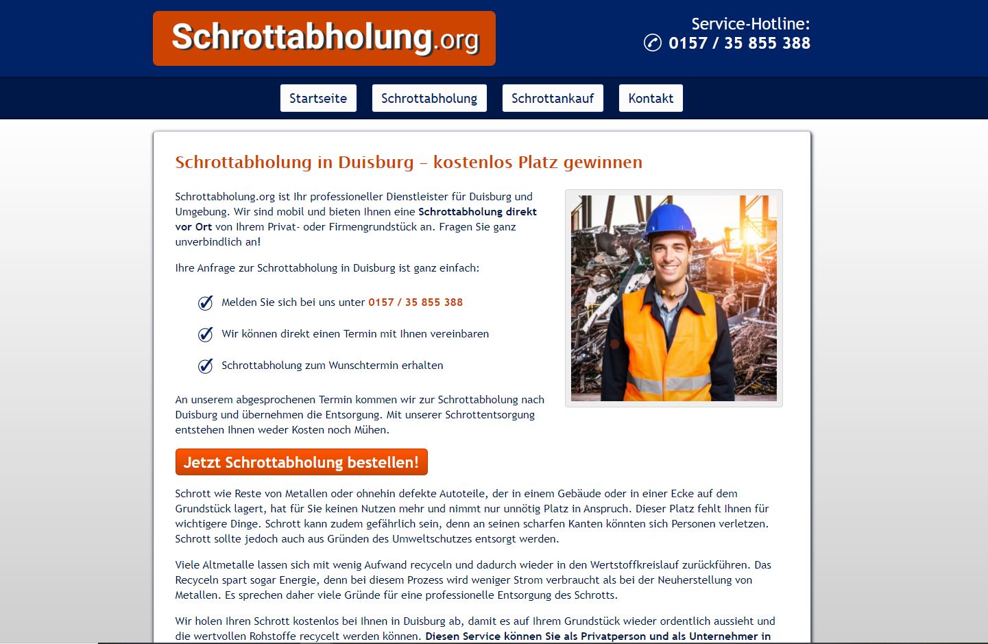 Schrottabholung Duisburg