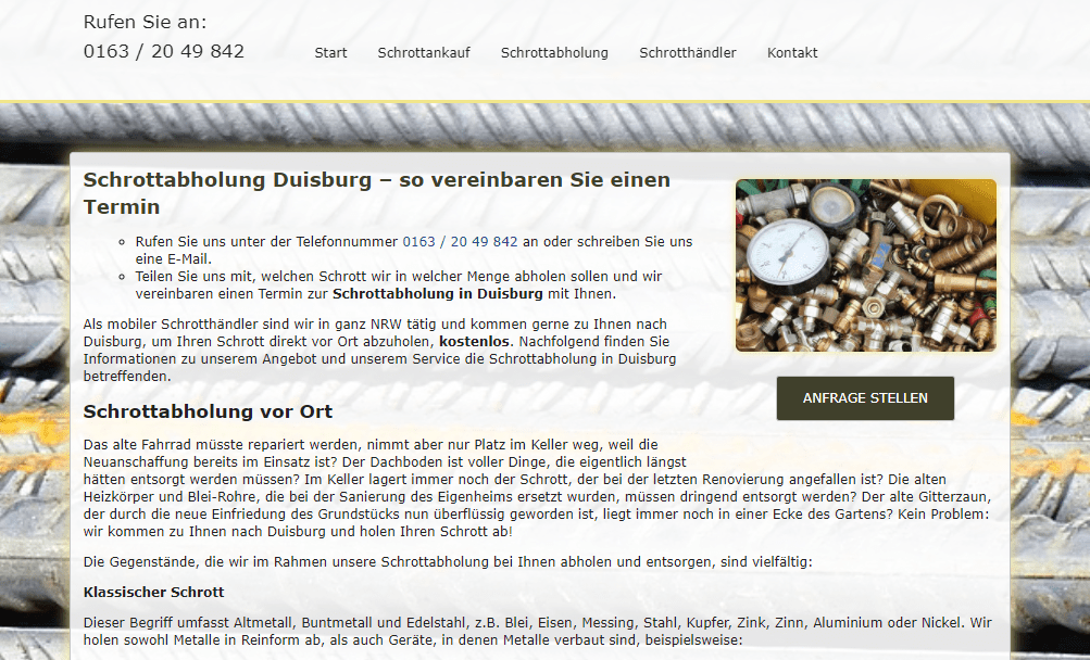 Schrottabholung Duisburg