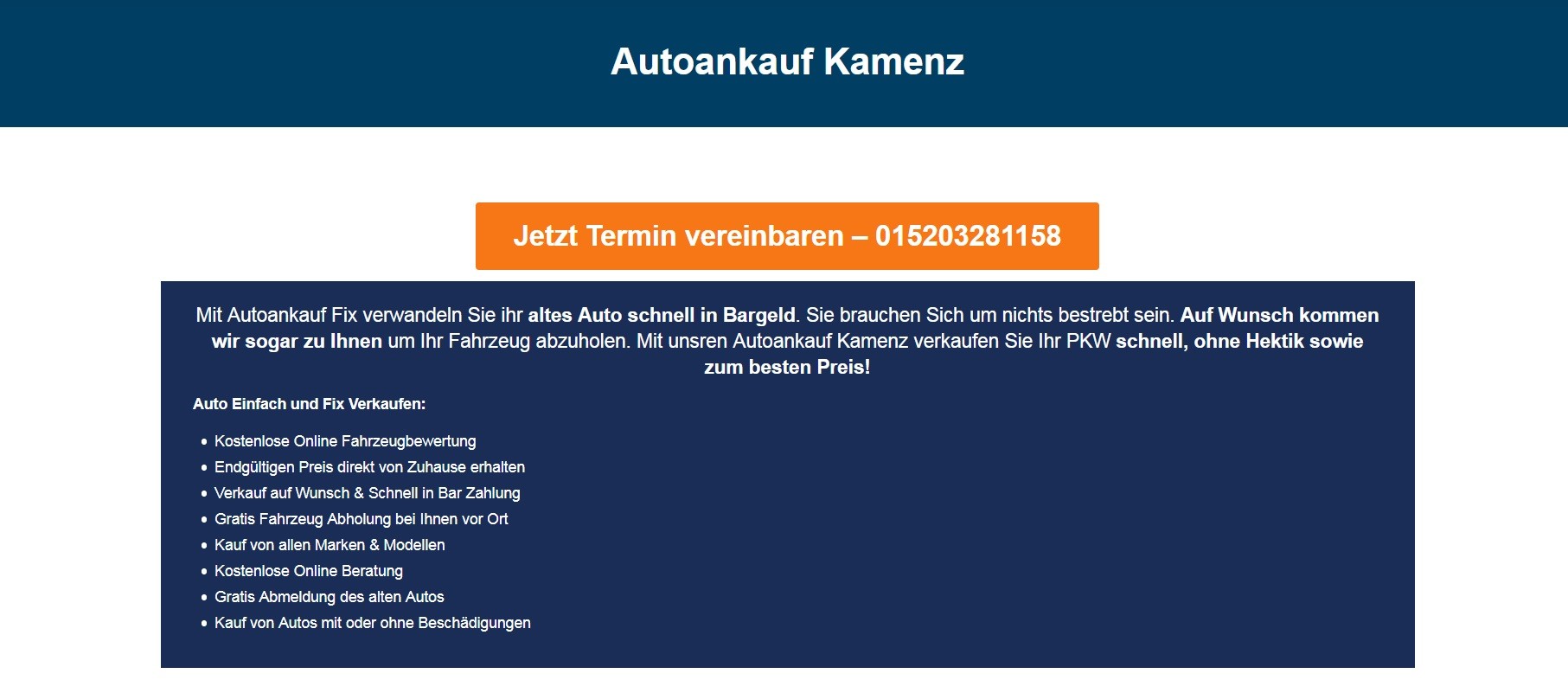 Autoankauf Kamenz