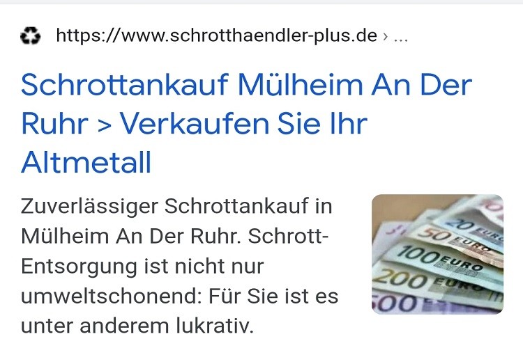 der Schrotthändler von Schrottankauf Mülheim an der Ruhr kauft ihren Schrott zu tagesaktuelle Preise an