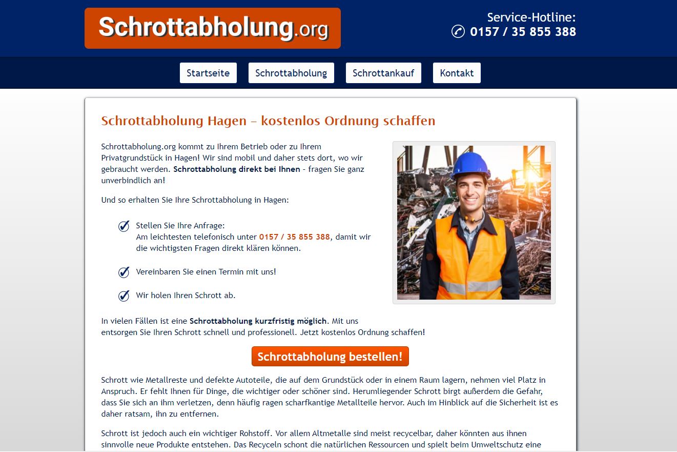 Schrottabholung.org - Schrotthändler in Hagen