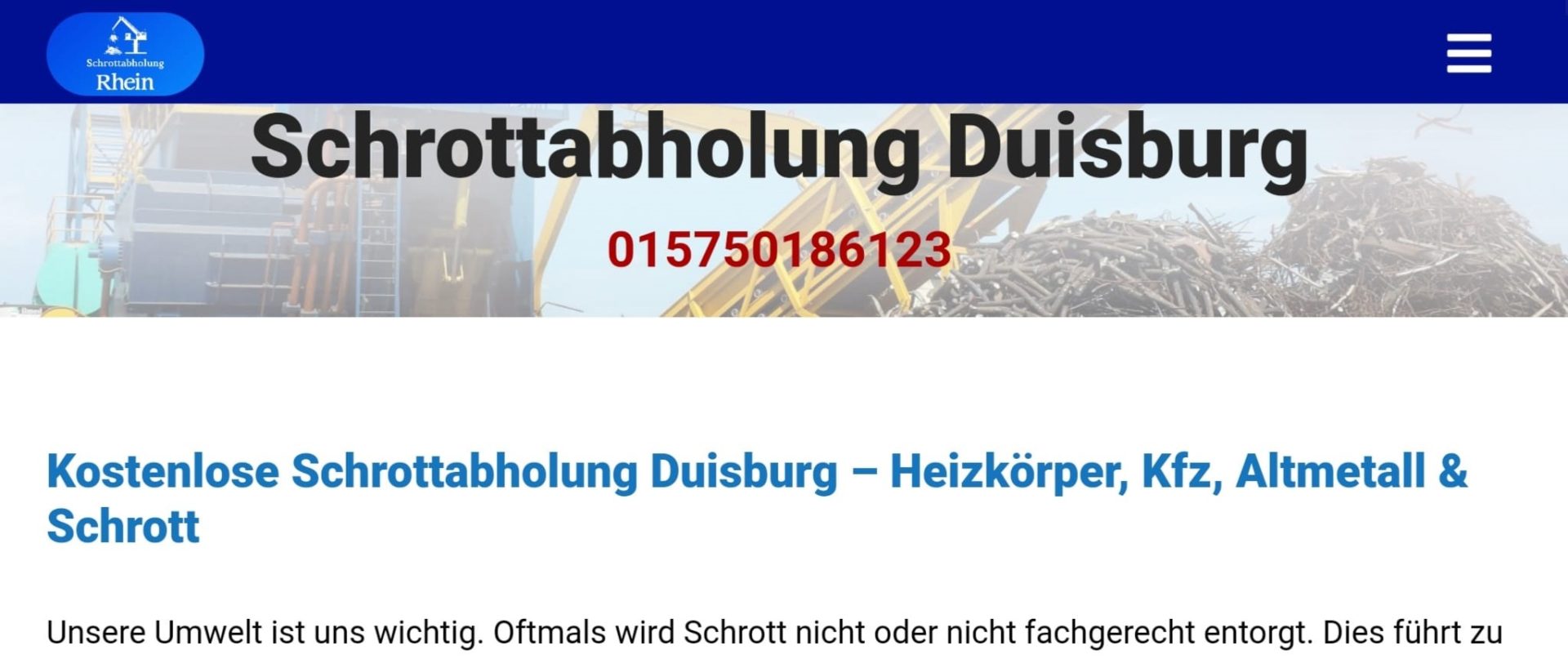 Schrottabholung Duisburg