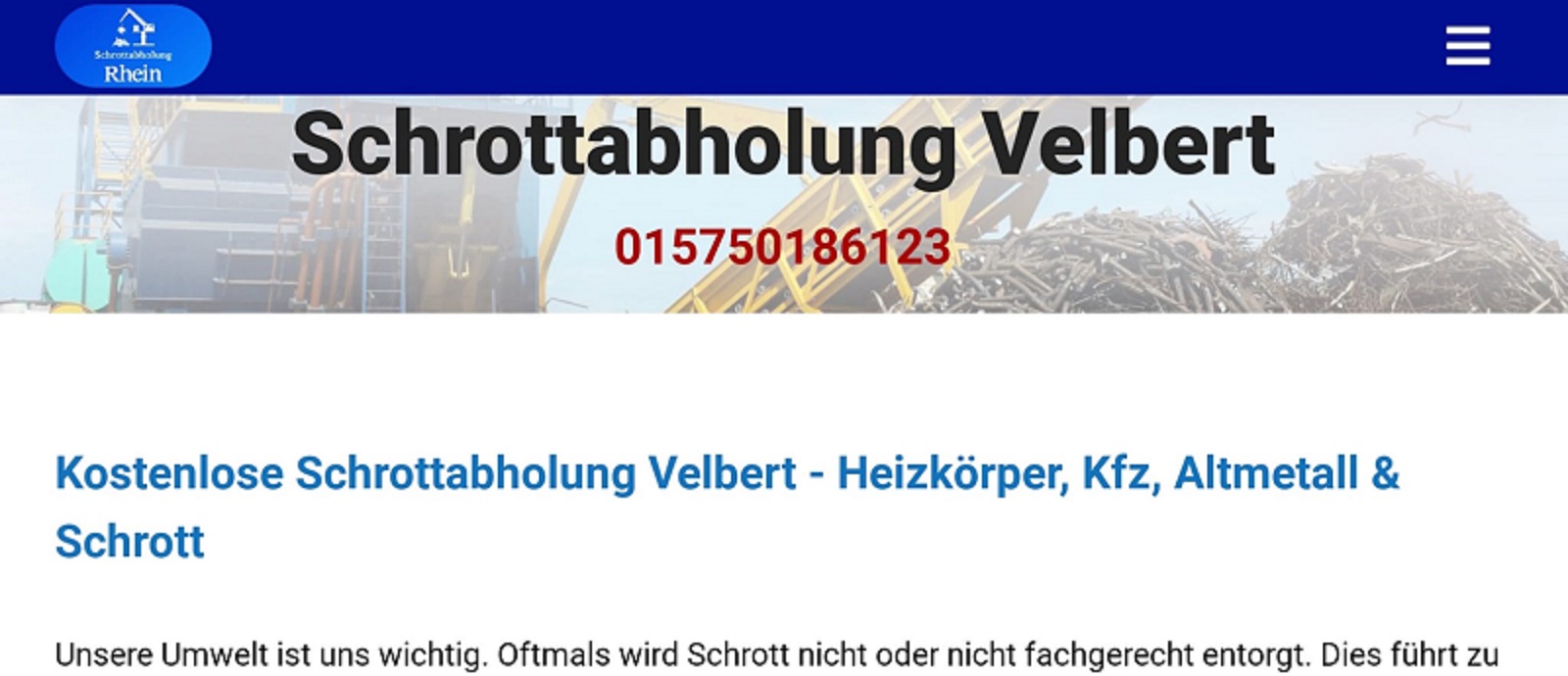 Schrottabholung Velbert-b3e76dff