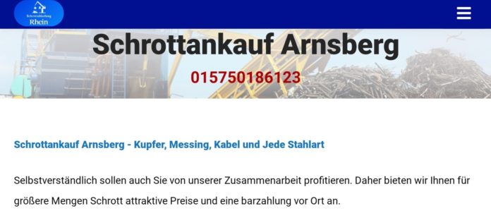 Schrottankauf Arnsberg