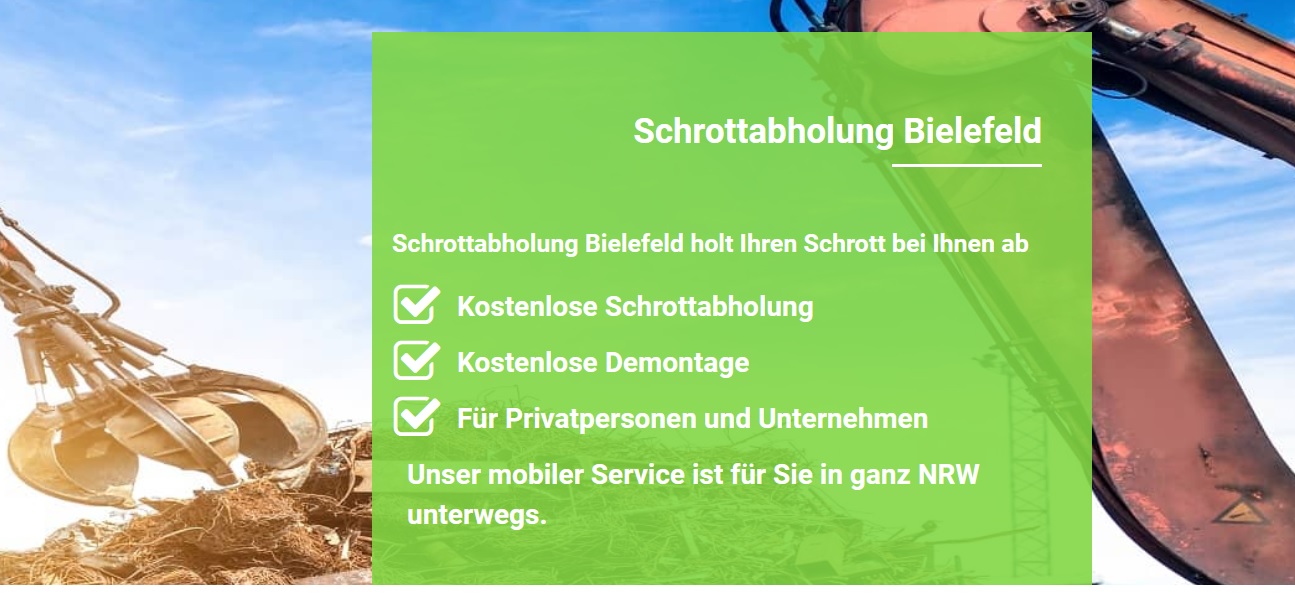 Schrottabholung Bielefeld ist ein unverzichtbarer Zulieferer der Wiederaufbereitungsanlagen