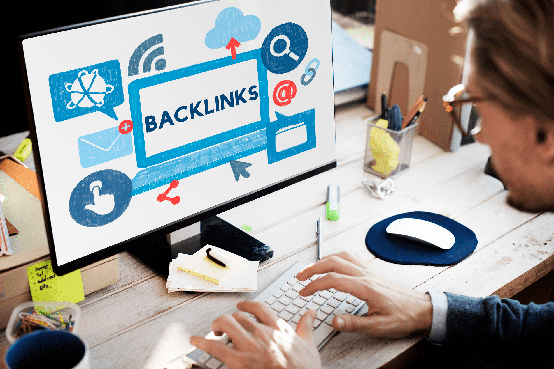 backlink hyperlink networking internet online technology concept Backlinks kaufen