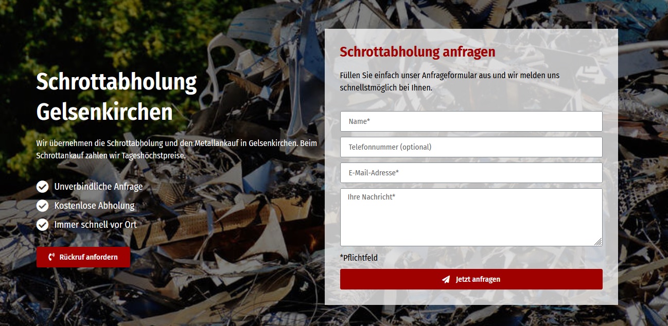 Fahrender Altmetallsammeldienst in ihre Stadt Gelsenkirchen durch Schrottabholung-Nrw24.de - ein Anruf genügt