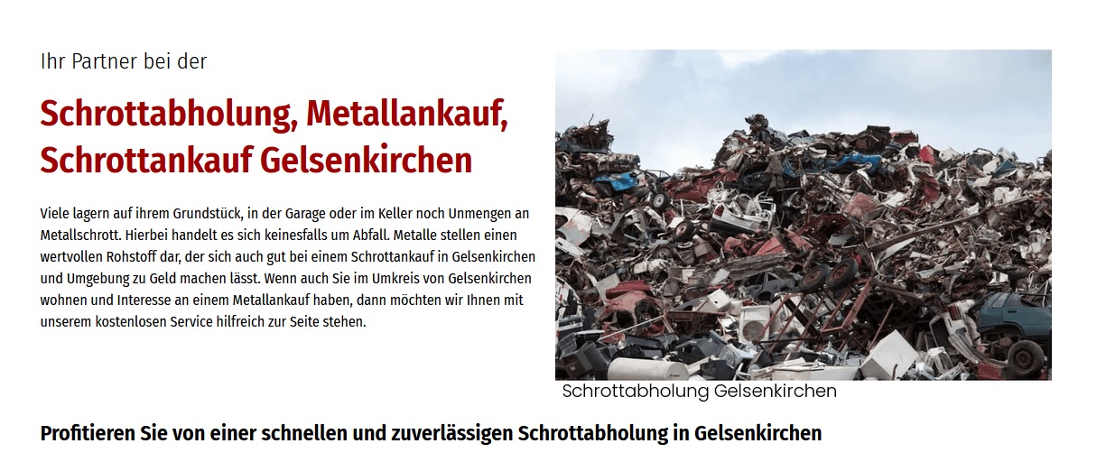 Ihr Experte für Metallrecycling und Schrotthandel in Gelsenkirchen