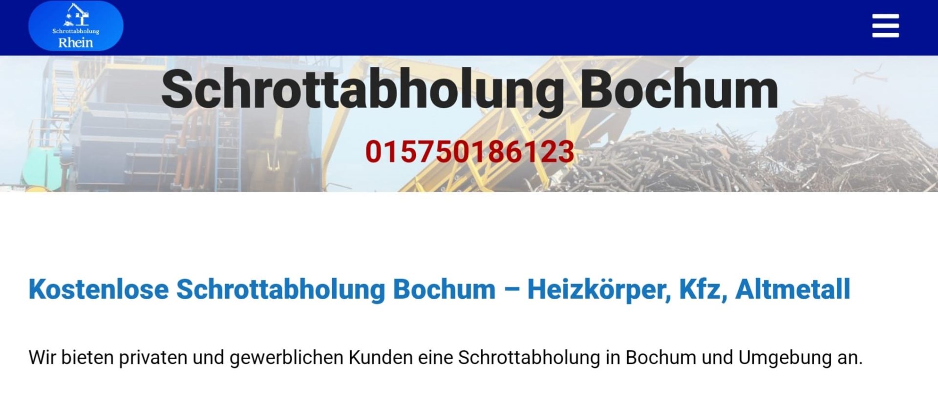 Schrottabholung Bochum