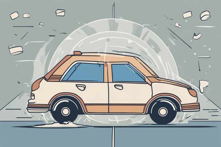 a symbolic image depicts a car on a road surrounded by a protective shield representing car liabili1 min - Ihre Stra&szlig;ensicherheit: Die Kfz-Haftpflichtversicherung im Detail