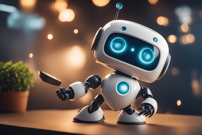 the image depicts an adorable small robot within an animated app environment artificial intellige min - Die Macht der KI im Marketing: Effizienzsteigerung und personalisierte Ansprache