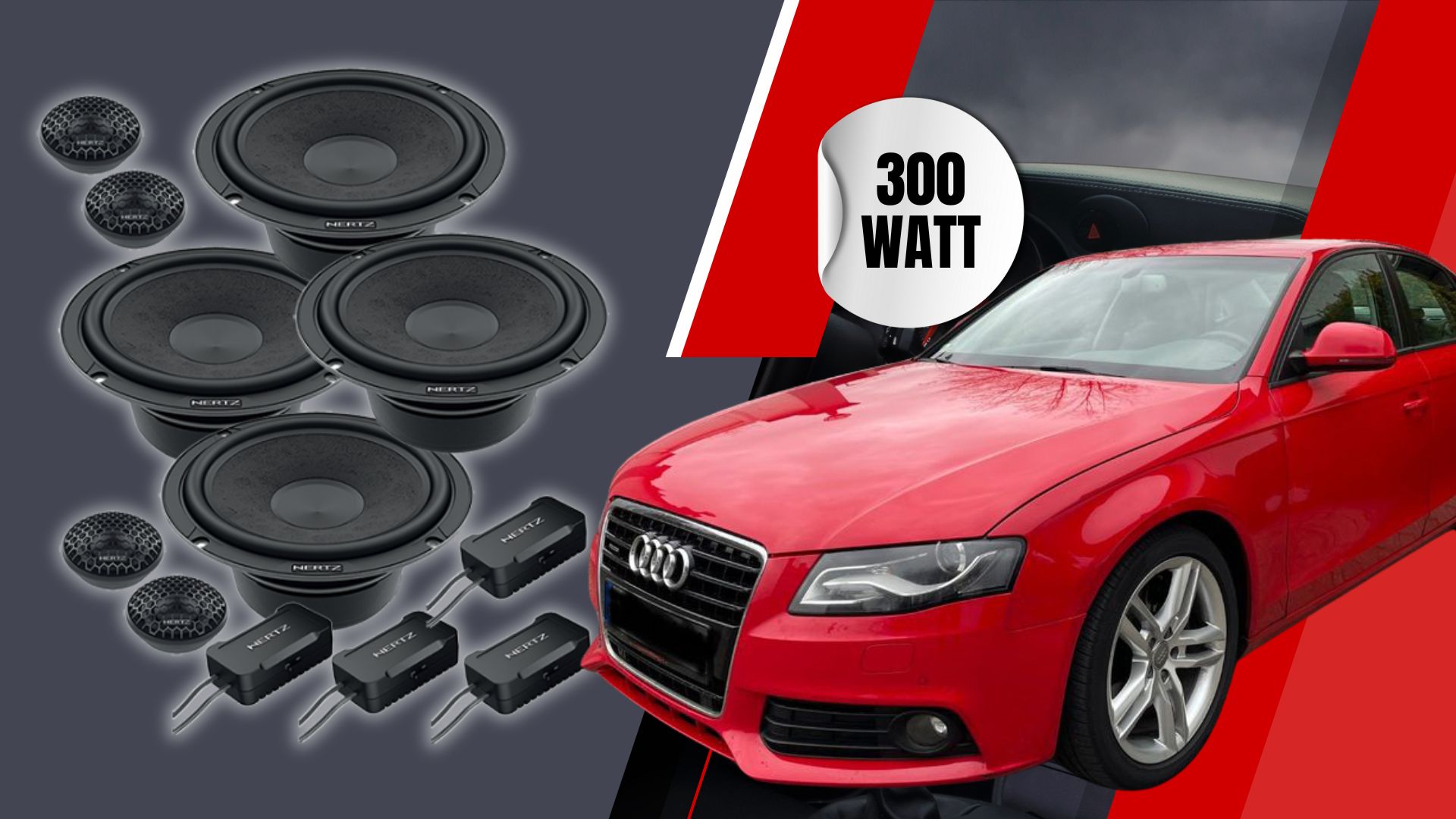 Audi A4 Typ B6 und B7 Sound verbessern mehr Klang und Pegel
