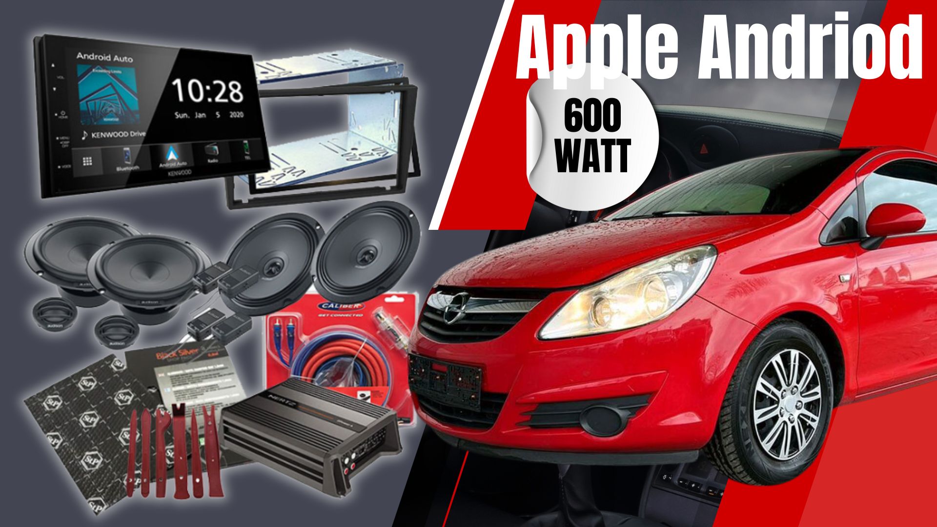 Opel Corsa D Power Sound Upgrade Apple Android