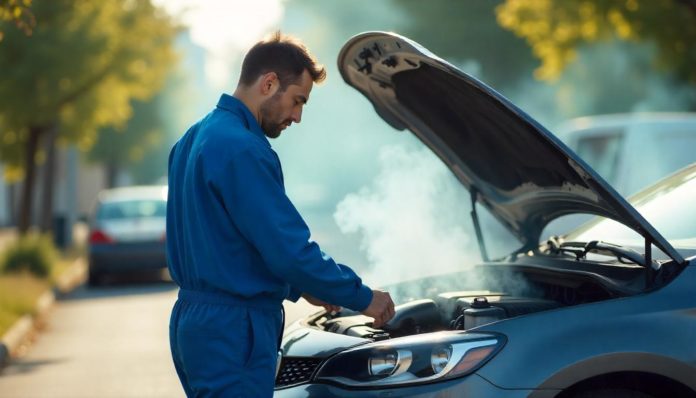 Auto mit Motorschaden