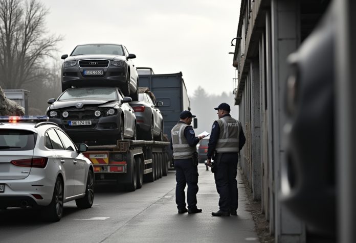 Zoll und Polizei stoppen Schrottauto-Transport an der EU-Grenze