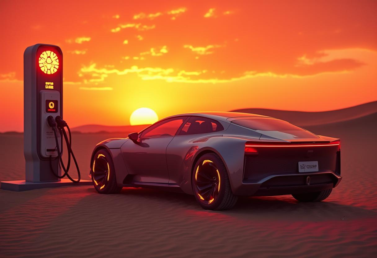 Wasserstoffauto beim Tanken an einer modernen H₂-Tankstelle – Symbol für die Zukunft der Brennstoffzellenmobilität