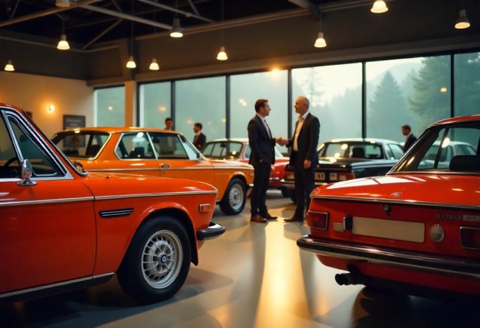 Galerie mit Youngtimer und Oldtimer – Käufer und Verkäufer im Gespräch über klassische Fahrzeuge